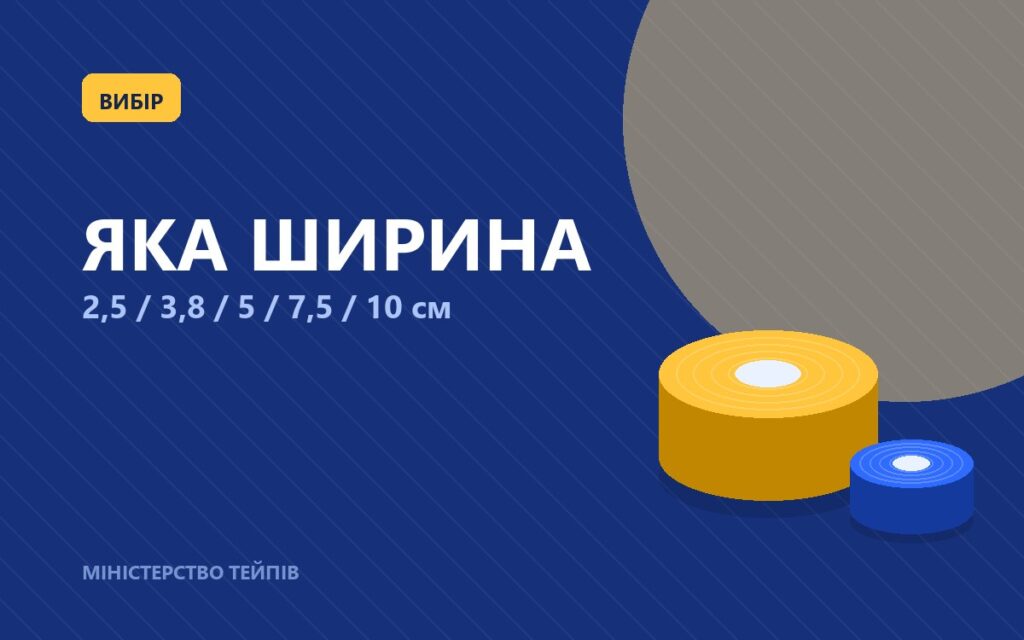 Яка ширина кінезіо тейпа потрібна: 2.5, 5, 7.5 чи 10 cm — повний гід